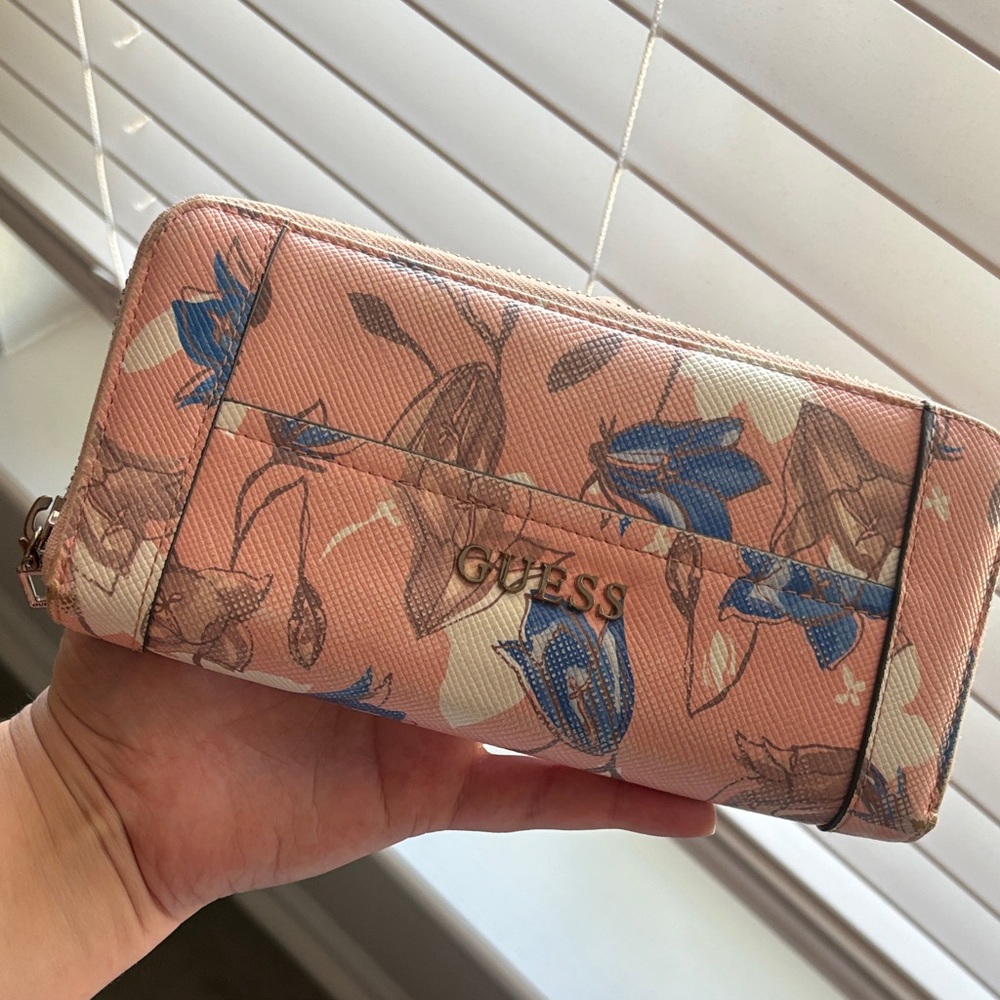 Pink Floral Guess Wallet (Bundle with Matching Tote & Save)